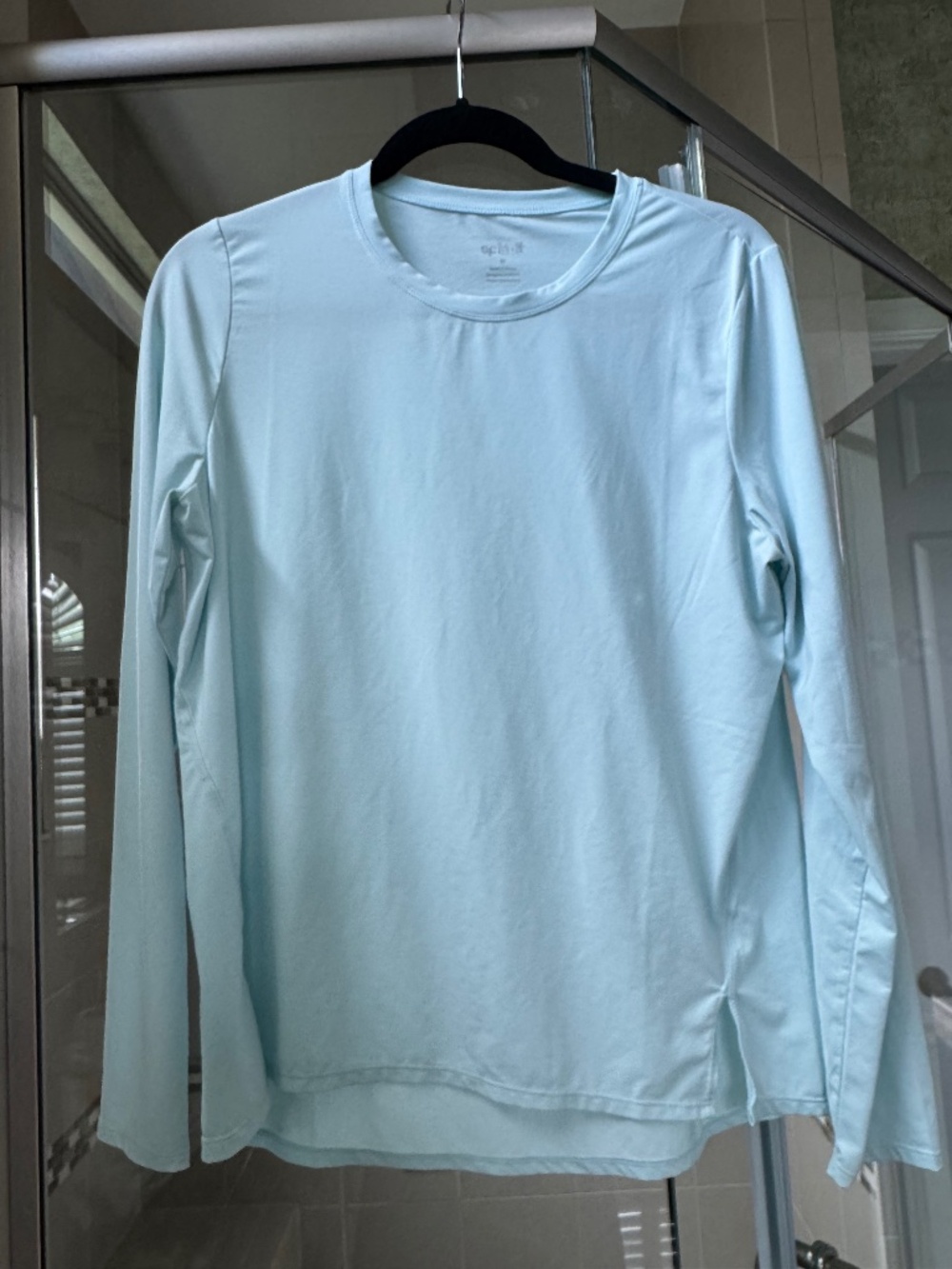 Spin It-Friday Top L/S Shirt-size medium-blue glow